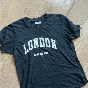 Anine Bing Black London T-Shirt